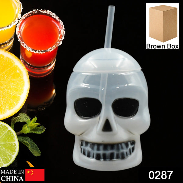 Ghost Face Bottle Water Bottle, Drinking Cup with Lid and Straw(1 Pc)