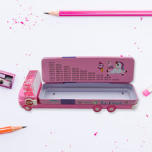 Double Decker Magic Truck Compass Multi Level Metal Pencil Case