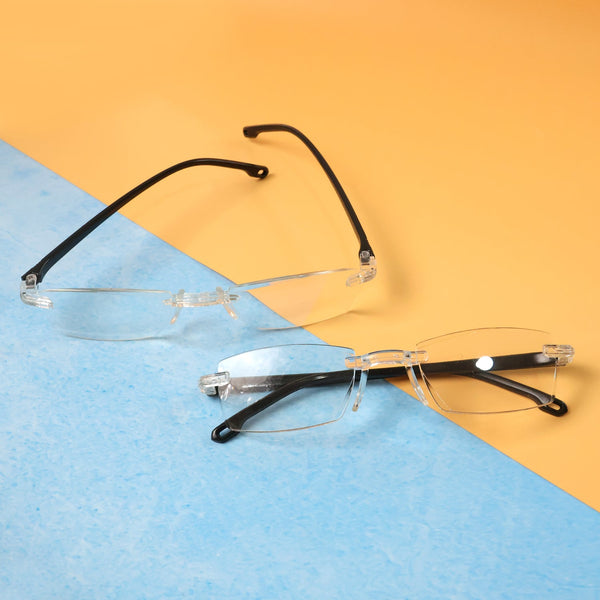 Pack of 2 Rimless Reading Glasses – Lightweight Comfort Readers