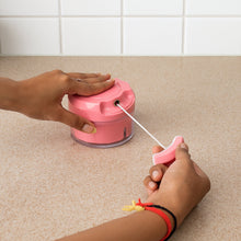 Manual Mini Food Processor Vegetable Chopper Hand Pull String Onion Chopper (1 Pc)