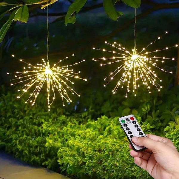 Starburst firework LED hanging light