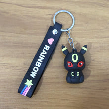 Cute Cartoon Silicone 3D Key Chain with Metal Hook & Strap (Pack of 1 / Mix Design)