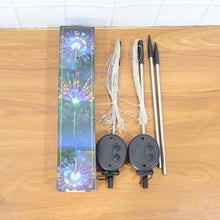 Solar Powered Warm White Starburst Firework Garden Light Set (2 Pc / 120 LED)
