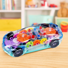 Rotating Transparent Gear Concept Car with Musical and 3D Flashing Lights Toy