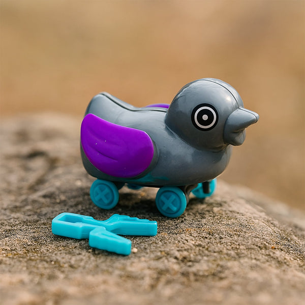 Small push back duck toy, Ejectable spring tail duck, Small DIY duck Toy