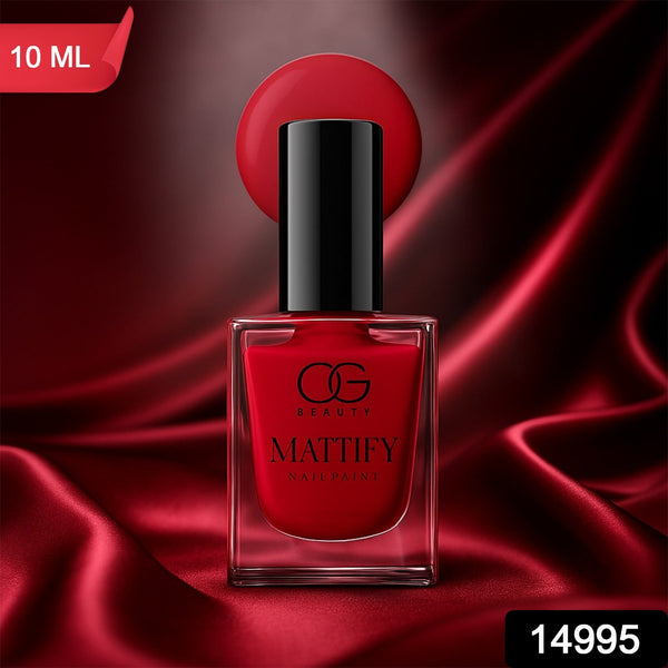 Beauty Red Rush Mattify Nail Polish