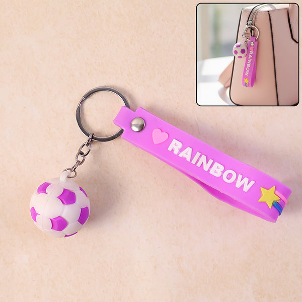 Cute Silicone 3D Key Chain with Metal Hook & Strap (Pack of 1)