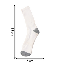 White & Grey Comfort Long Socks (1 Pair)